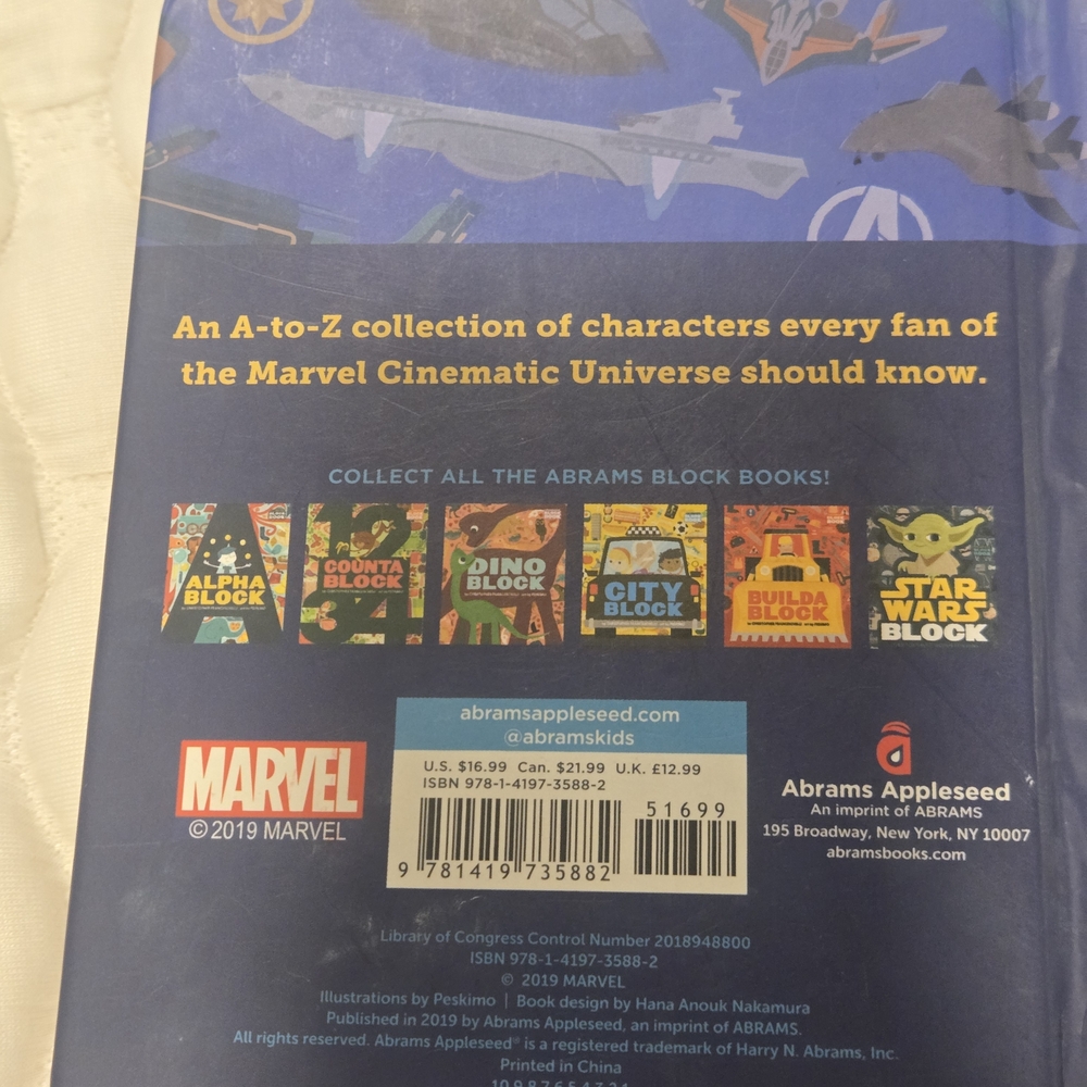 Marvel Alpha Block Book - Picture 4 of 5